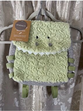 Demdaco Plush Light Green Monster Kids Backpack